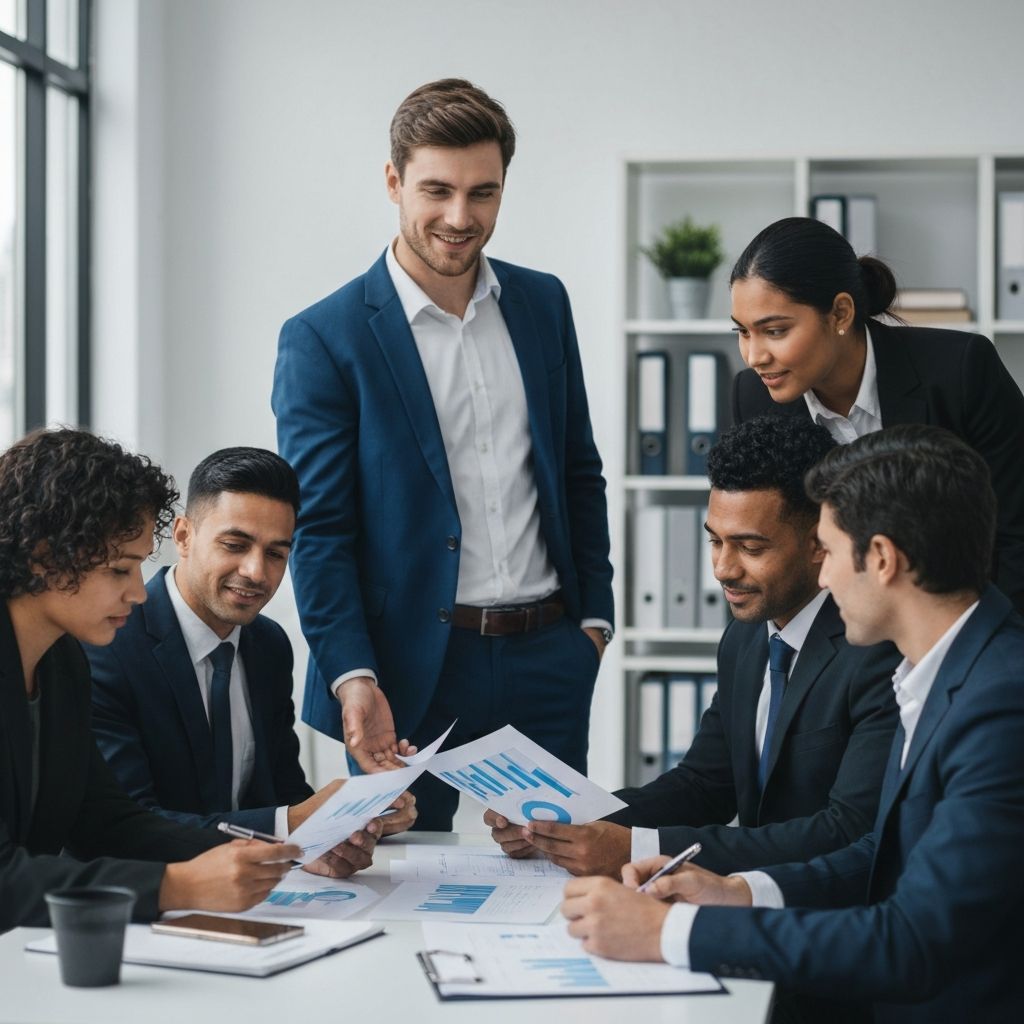 Senior financial consultant working with top management team on profit center design and organizational structure analysis